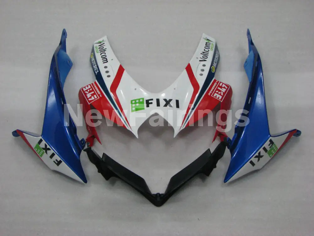 White and Blue Red MOTOREX - GSX-R600 08-10 Fairing Kit