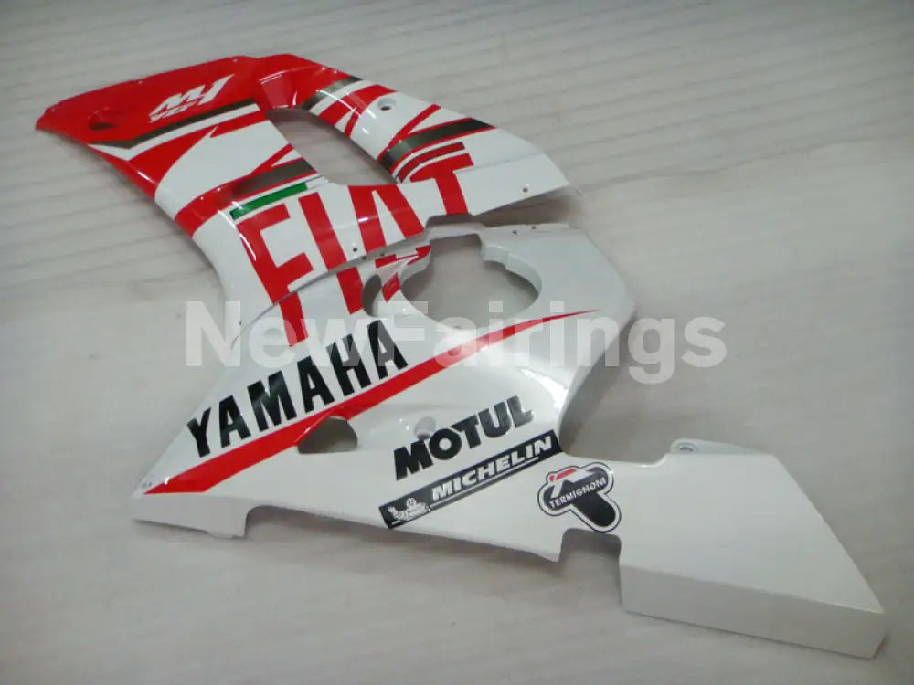 White and Red FIAT - YZF-R6 98-02 Fairing Kit Vehicles & Parts > Vehicle Parts & Accessories > Motor Vehicle Parts >