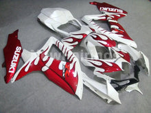 Load image into Gallery viewer, White and Red Flame - GSX-R600 08-10 Fairing Kit - Vehicles