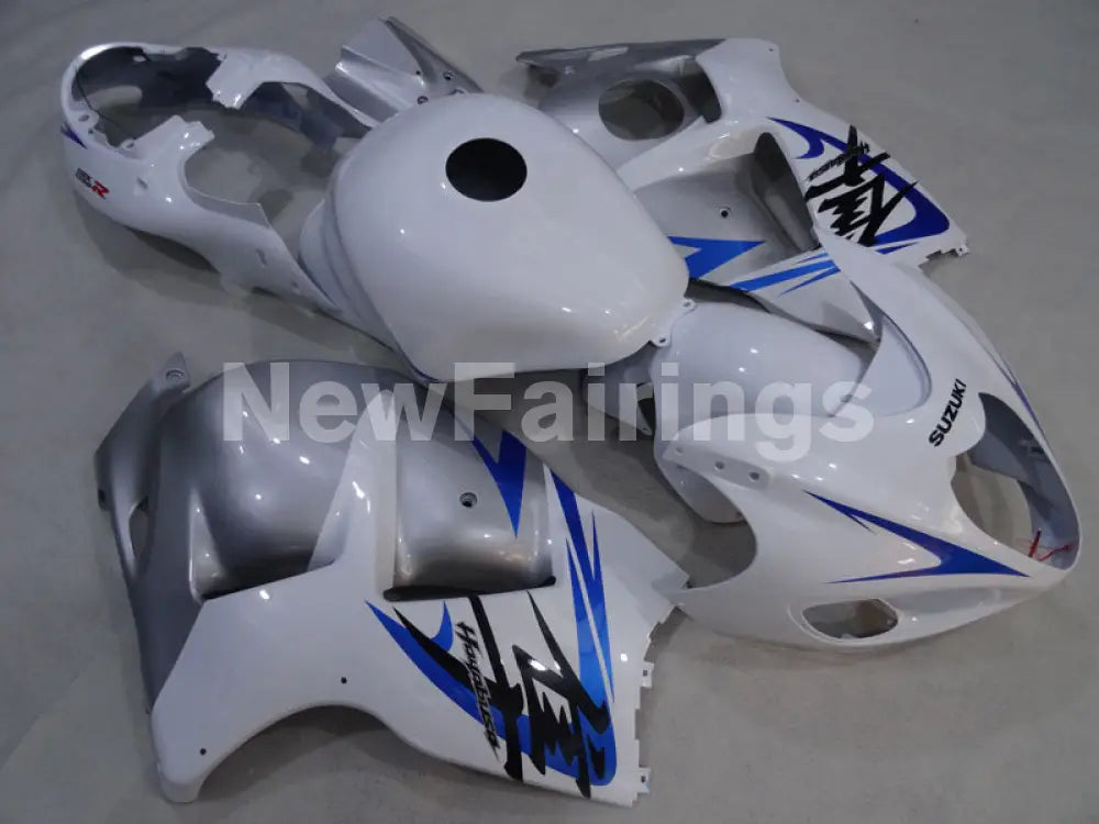 White and Silver Blue Factory Style - GSX1300R Hayabusa