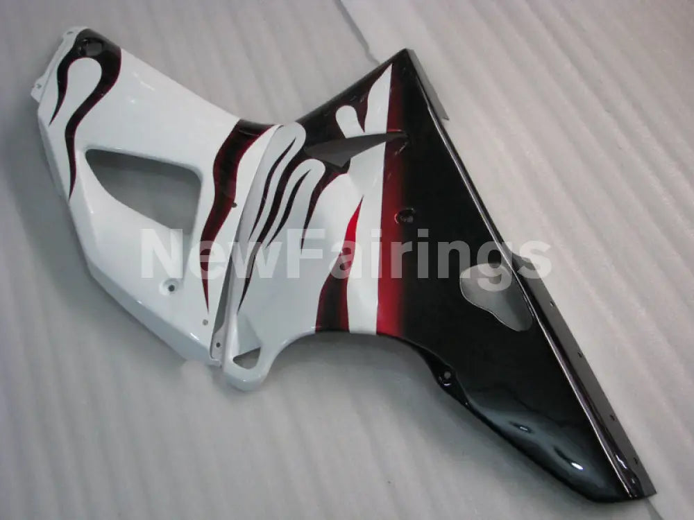 White and Wine Red Flame - YZF-R1 98-99 Fairing Kit