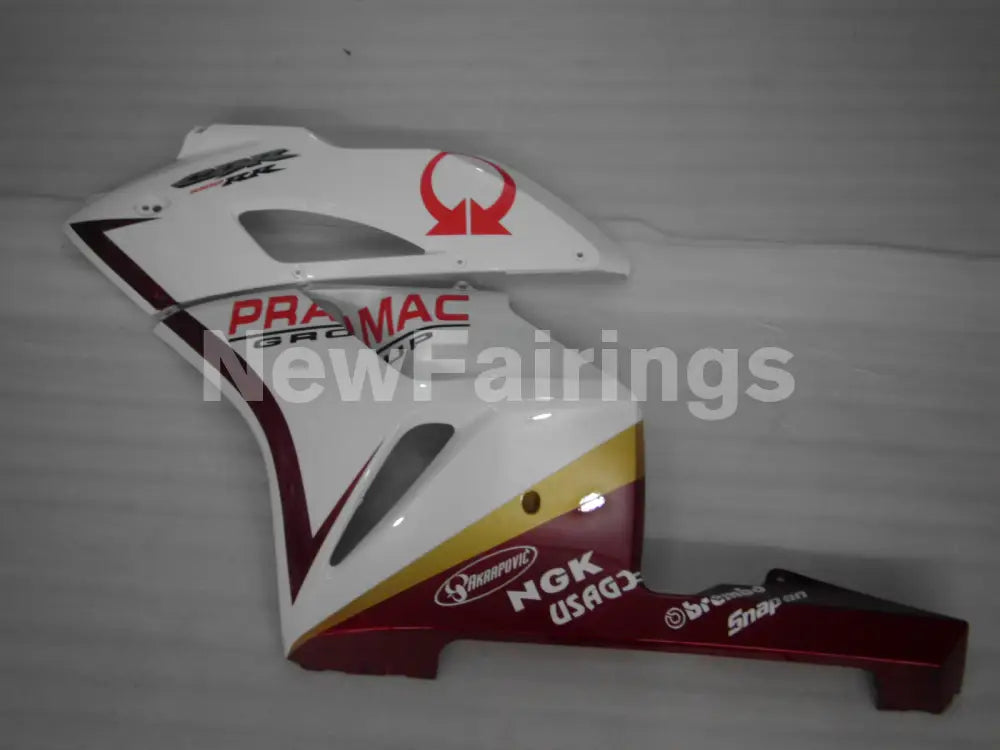 White and Wine Red PRAMAC - CBR1000RR 04-05 Fairing Kit -