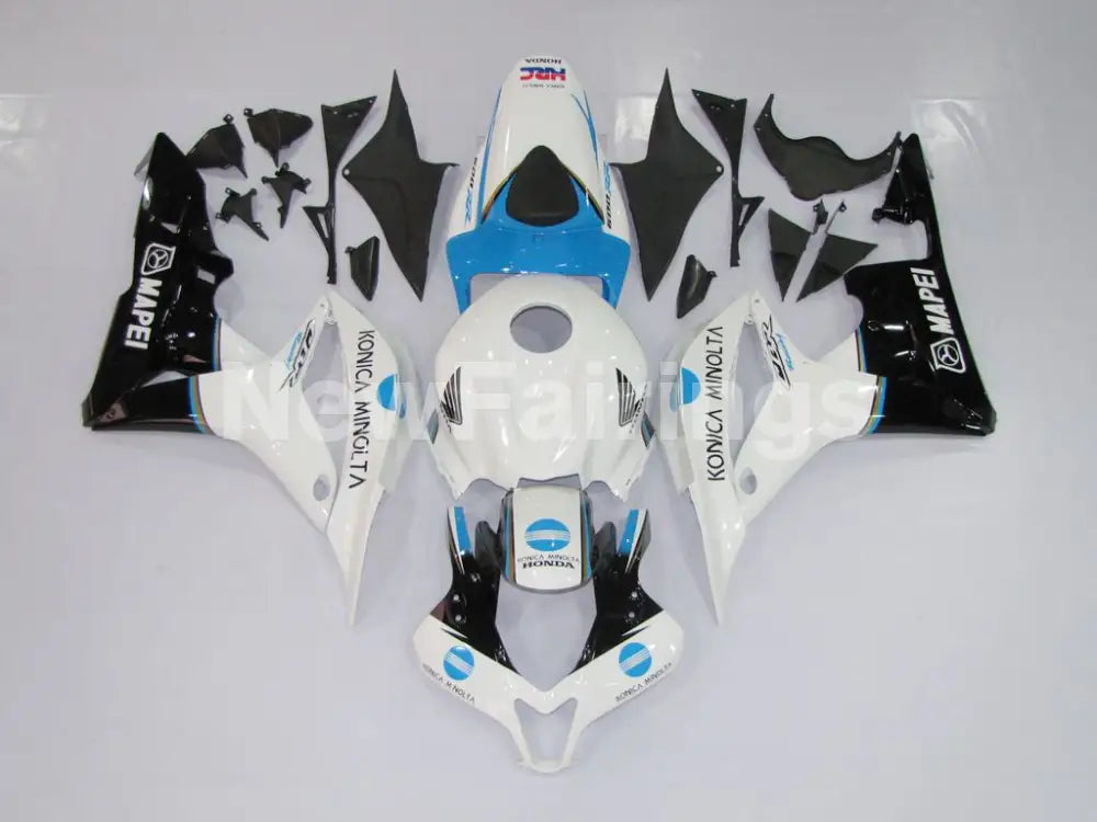 White Black and Blue Konica Minolta - CBR600RR 07-08 Fairing