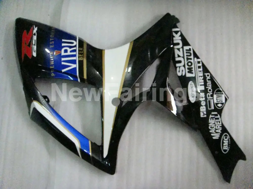 White and Blue Black Dark Dog - GSX-R750 06-07 Fairing Kit