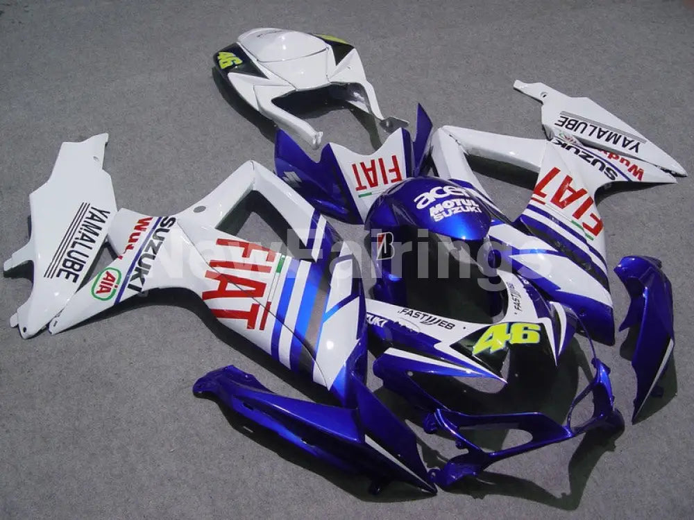 White and Blue FIAT - GSX-R750 08-10 Fairing Kit Vehicles &