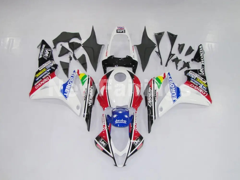 White and Red Blue Lee - CBR600RR 07-08 Fairing Kit -