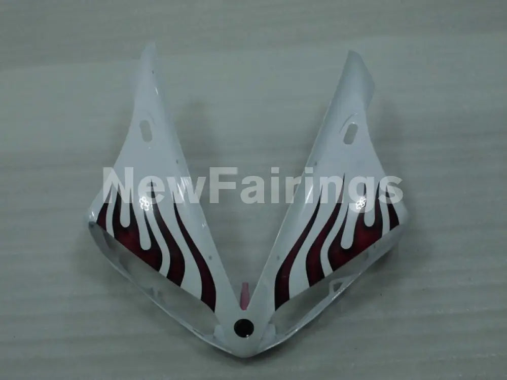 White and Red Flame - YZF-R1 04-06 Fairing Kit - Vehicles &