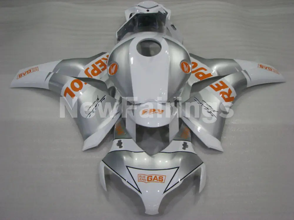 White and Silver Orange Repsol - CBR1000RR 08-11 Fairing Kit