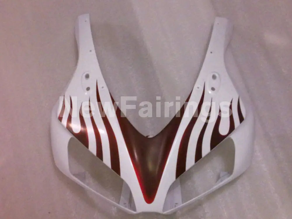 White and Wine Red Flame - CBR1000RR 06-07 Fairing Kit -