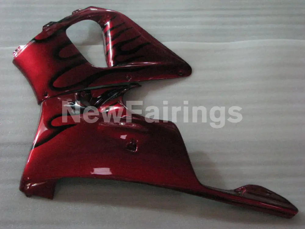 Wine Red and Black Flame - CBR 919 RR 98-99 Fairing Kit -