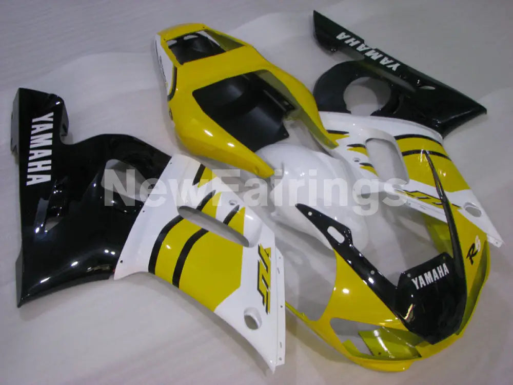 Yellow and White Black Factory Style - YZF-R6 98-02 Fairing Kit Vehicles & Parts > Vehicle Parts & Accessories > Motor