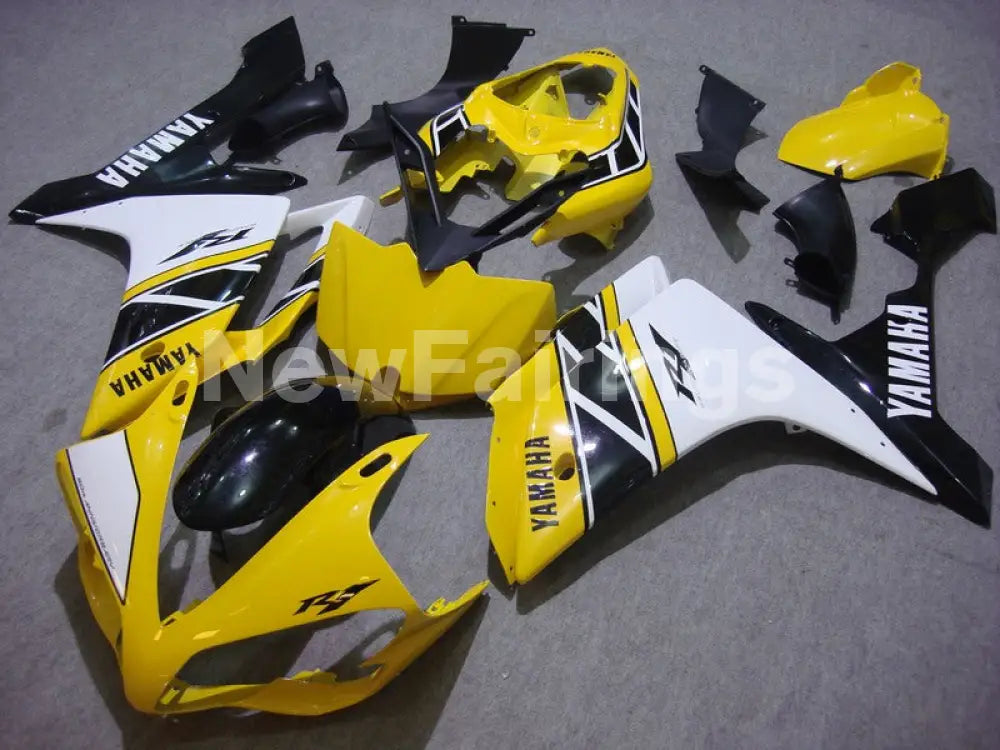 Yellow Black White Factory Style - YZF-R1 07-08 Fairing Kit