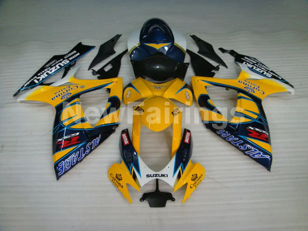 Yellow Blue and White Corona - GSX-R600 06-07 Fairing Kit -