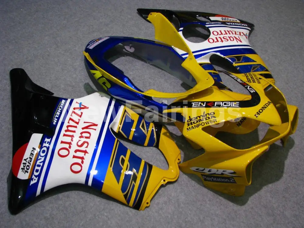 Yellow and White Blue Nastro Azzurro - CBR600 F4i 04-06